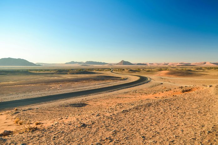 Una strada in Namibia, Africa